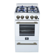 Forno Lamazze 20 Inch Freestanding Gas Range in White, Compact Design FORNO