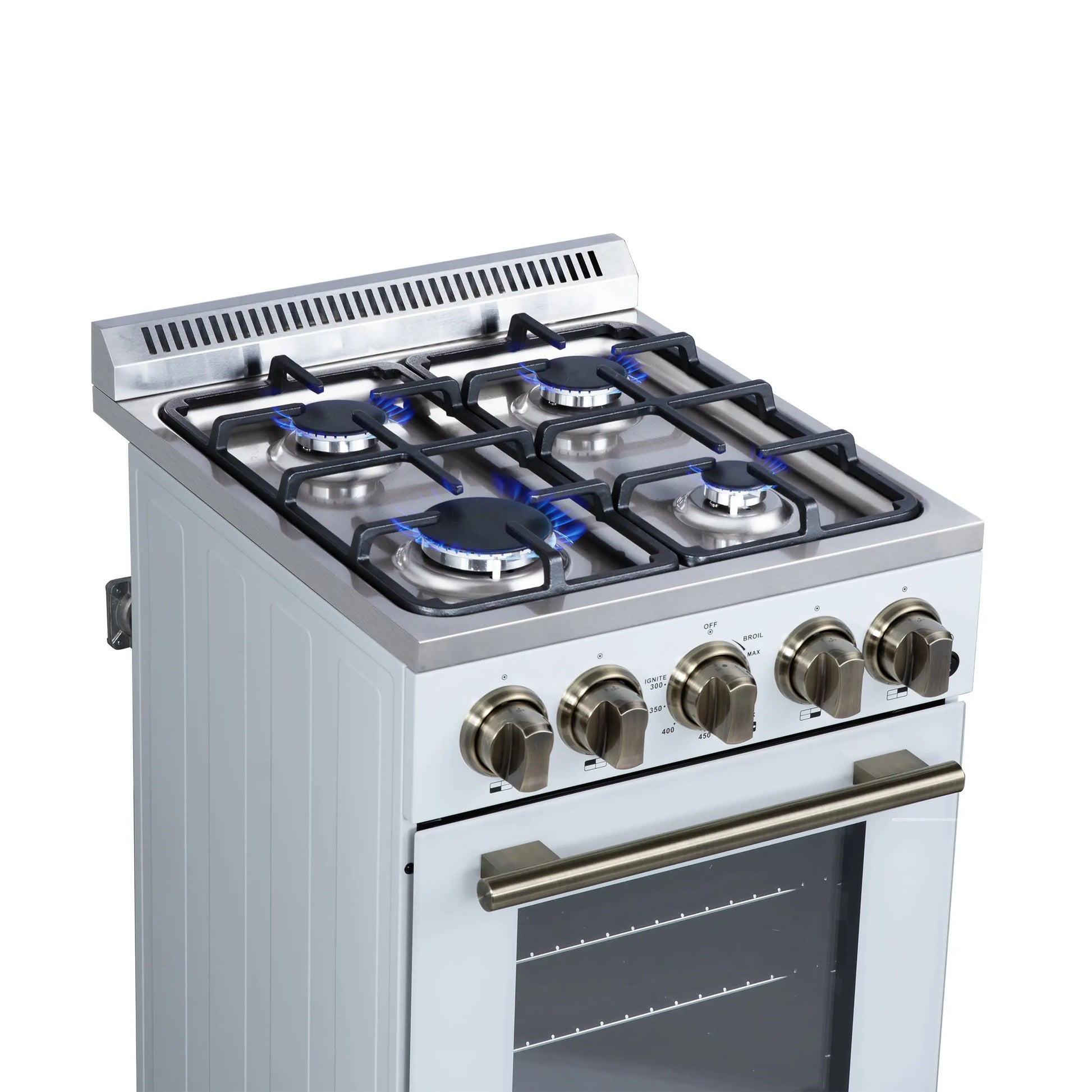 Forno Lamazze 20 Inch Freestanding Gas Range in White, Compact Design FORNO