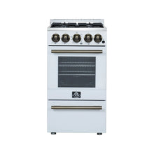 Forno Lamazze 20 Inch Freestanding Gas Range in White, Compact Design FORNO