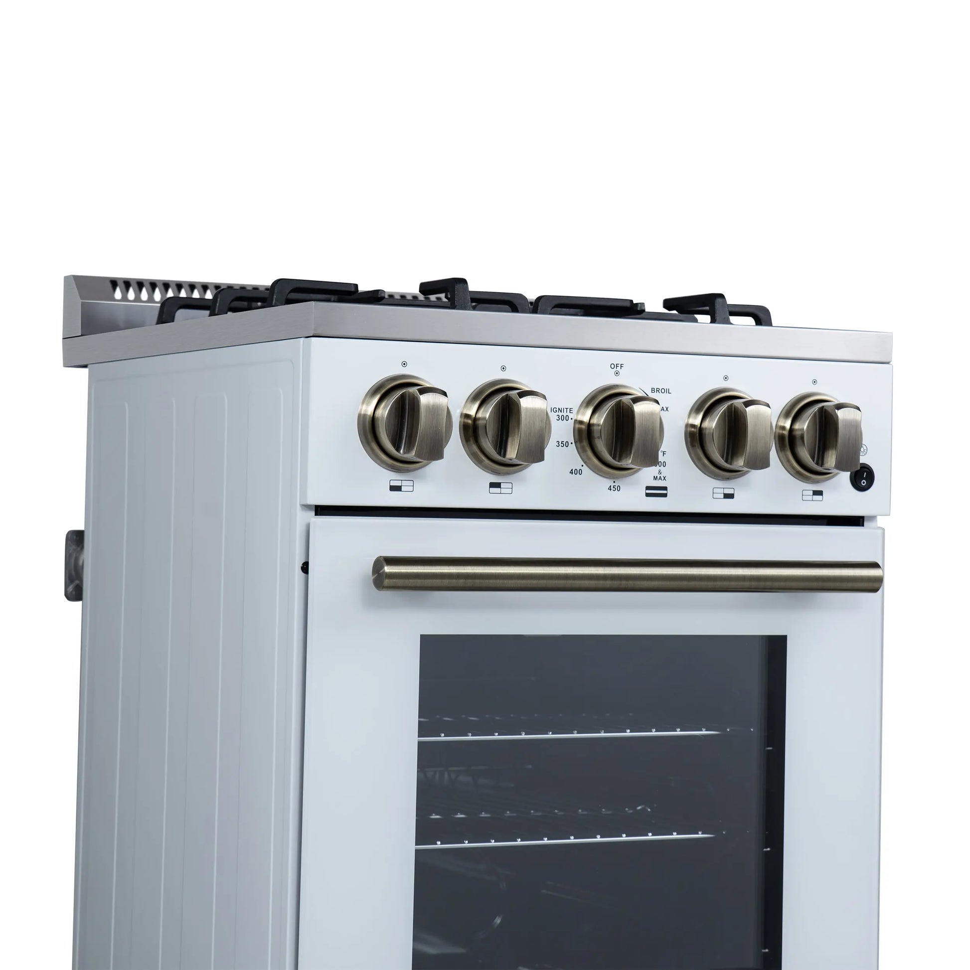Forno Lamazze 20 Inch Freestanding Gas Range in White, Compact Design FORNO