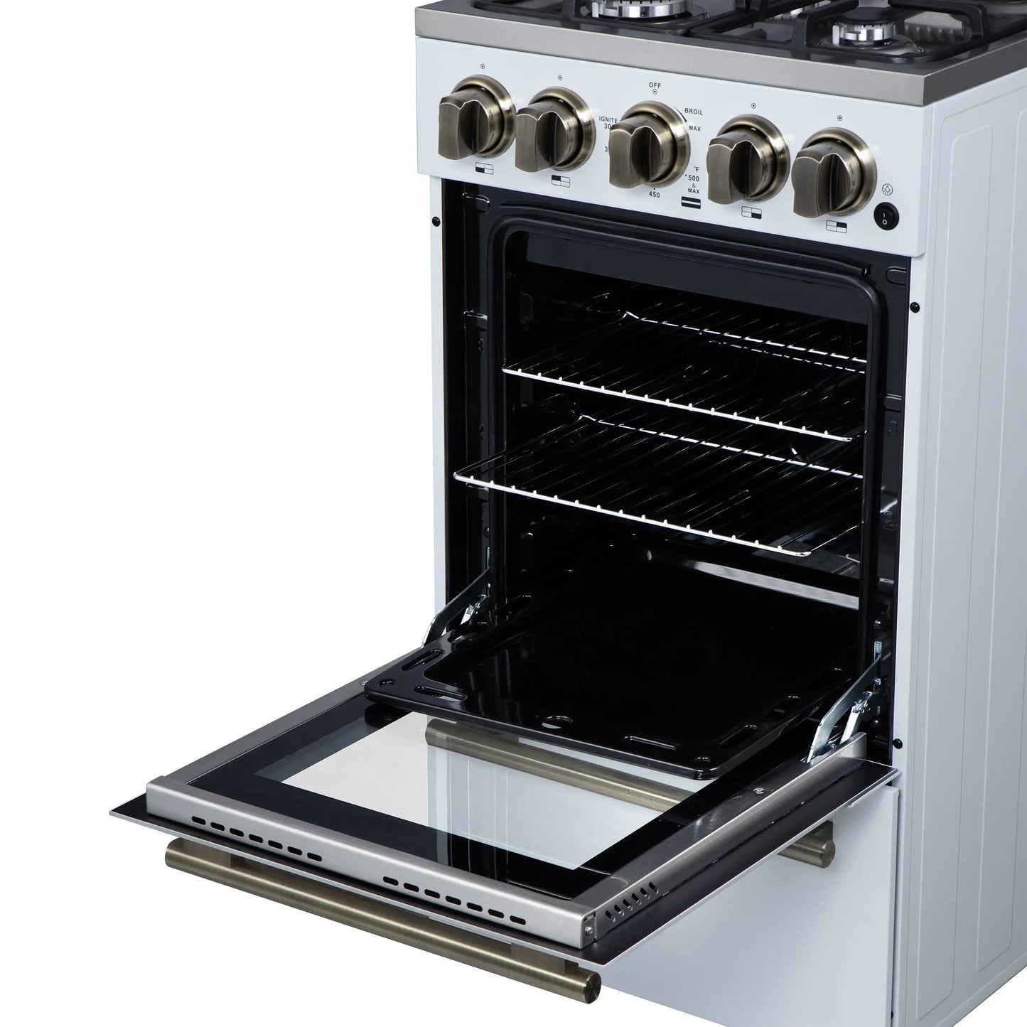 Forno Lamazze 20 Inch Freestanding Gas Range in White, Compact Design FORNO