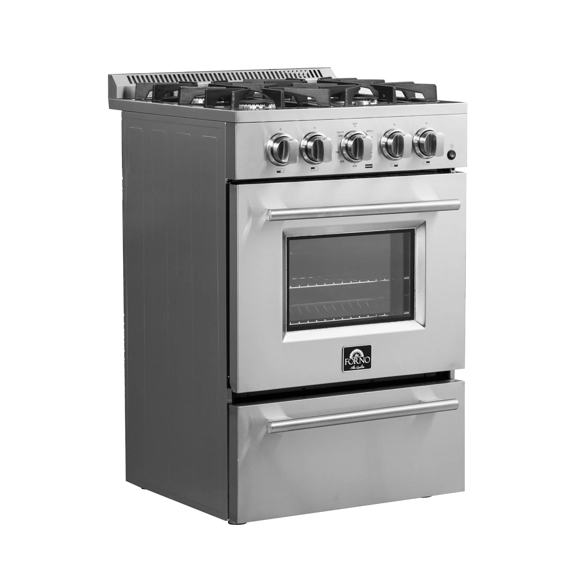 Forno Breno 24-Inch Freestanding Gas Range, Compact Design, Energy Efficient FORNO