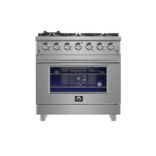 Forno Massimo 36-Inch Freestanding Gas Range, 6 Sealed Burners, Convection Oven, Energy Efficient FORNO