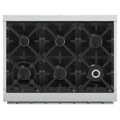 Forno Massimo 36-Inch Freestanding Gas Range, 6 Sealed Burners, Convection Oven, Energy Efficient FORNO