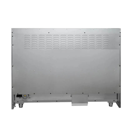 Forno Galiano 48-Inch Freestanding French Door Gas Range, White & Antique Brass FORNO