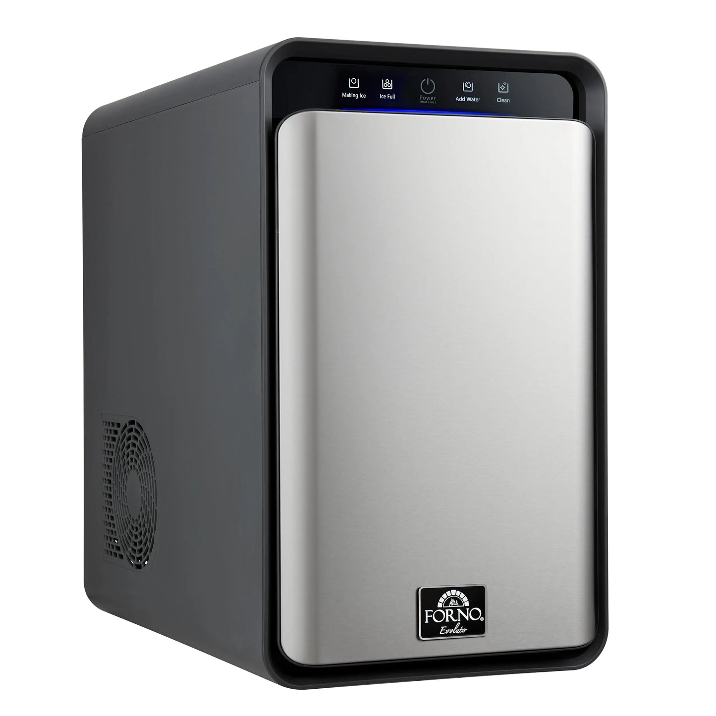 Sferico 11-in Ice Maker, Silver, 32 clear 2-in slow-melting spheres daily, stores more than 10 balls FORNO