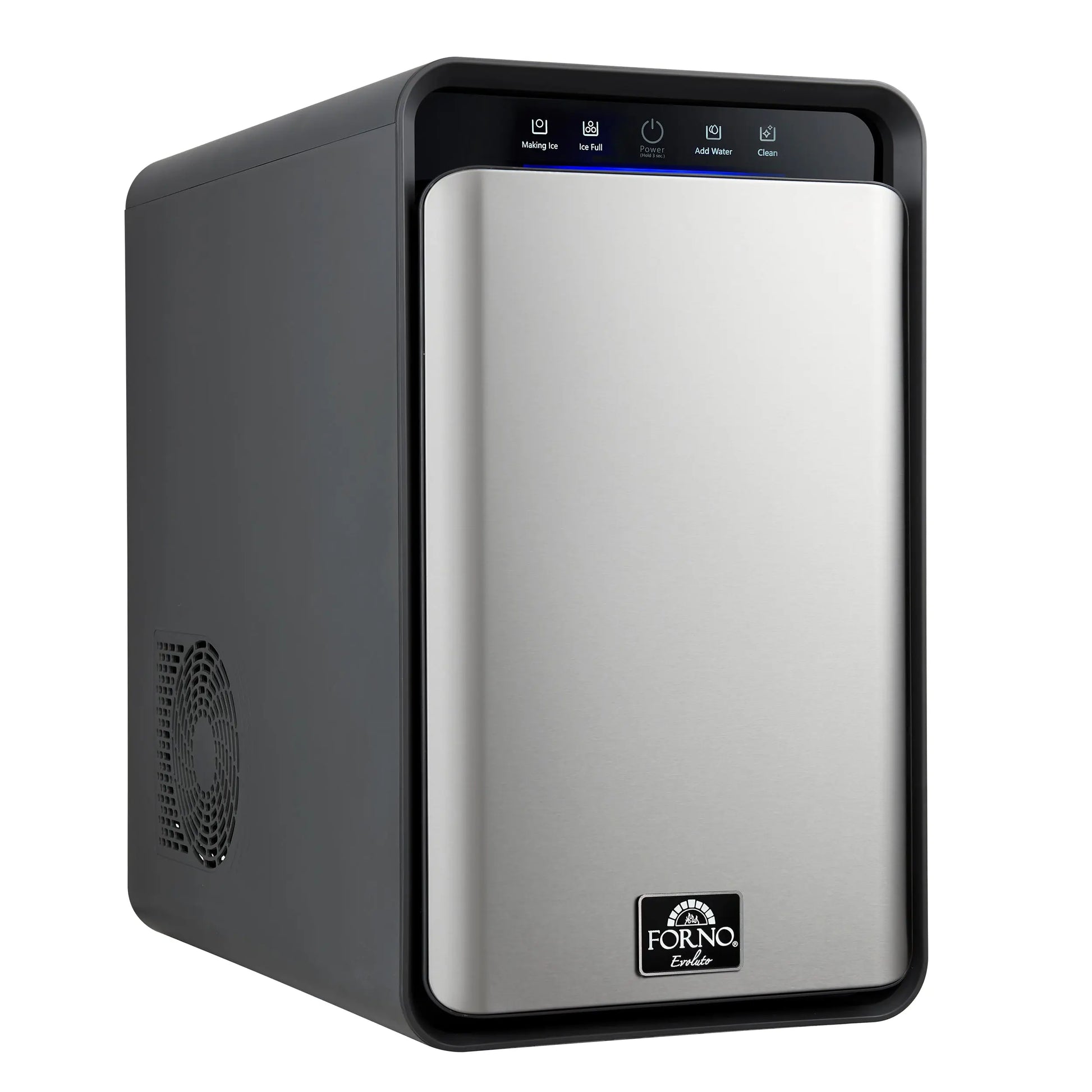 Sferico 11-in Ice Maker, Silver, 32 clear 2-in slow-melting spheres daily, stores more than 10 balls FORNO