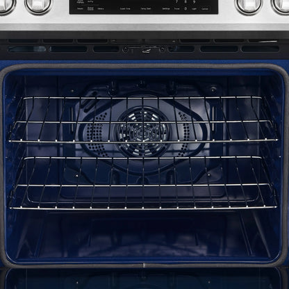 Forno Donatello Espresso 30-Inch Slide-In Stainless Steel Induction Range, Convection Oven, 5 Cooking Zones, Touch Control Panel FORNO