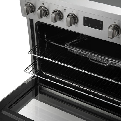 Forno Torino 36 Inch Induction Range with True Convection and Air Fry FORNO