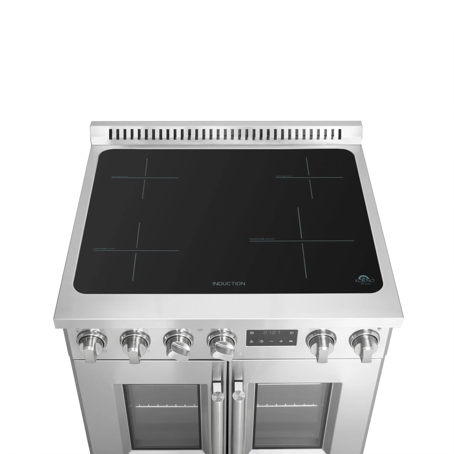 Forno Torino 30 Inch French Door Induction Range with Air Fryer and True Convection Oven FORNO