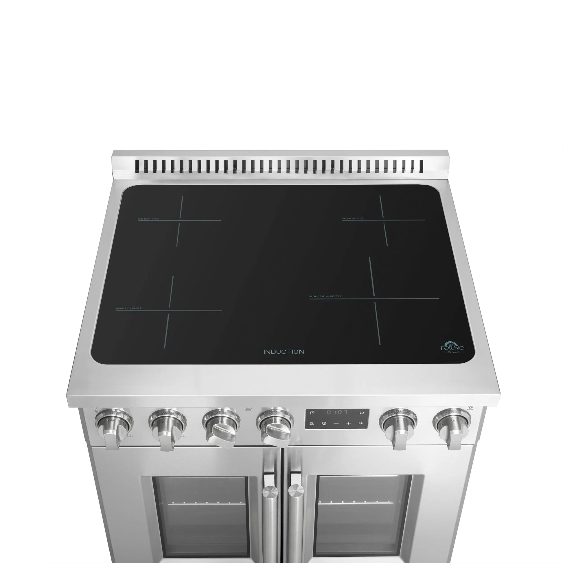 Forno Torino 30 Inch French Door Induction Range with Air Fryer and True Convection Oven FORNO
