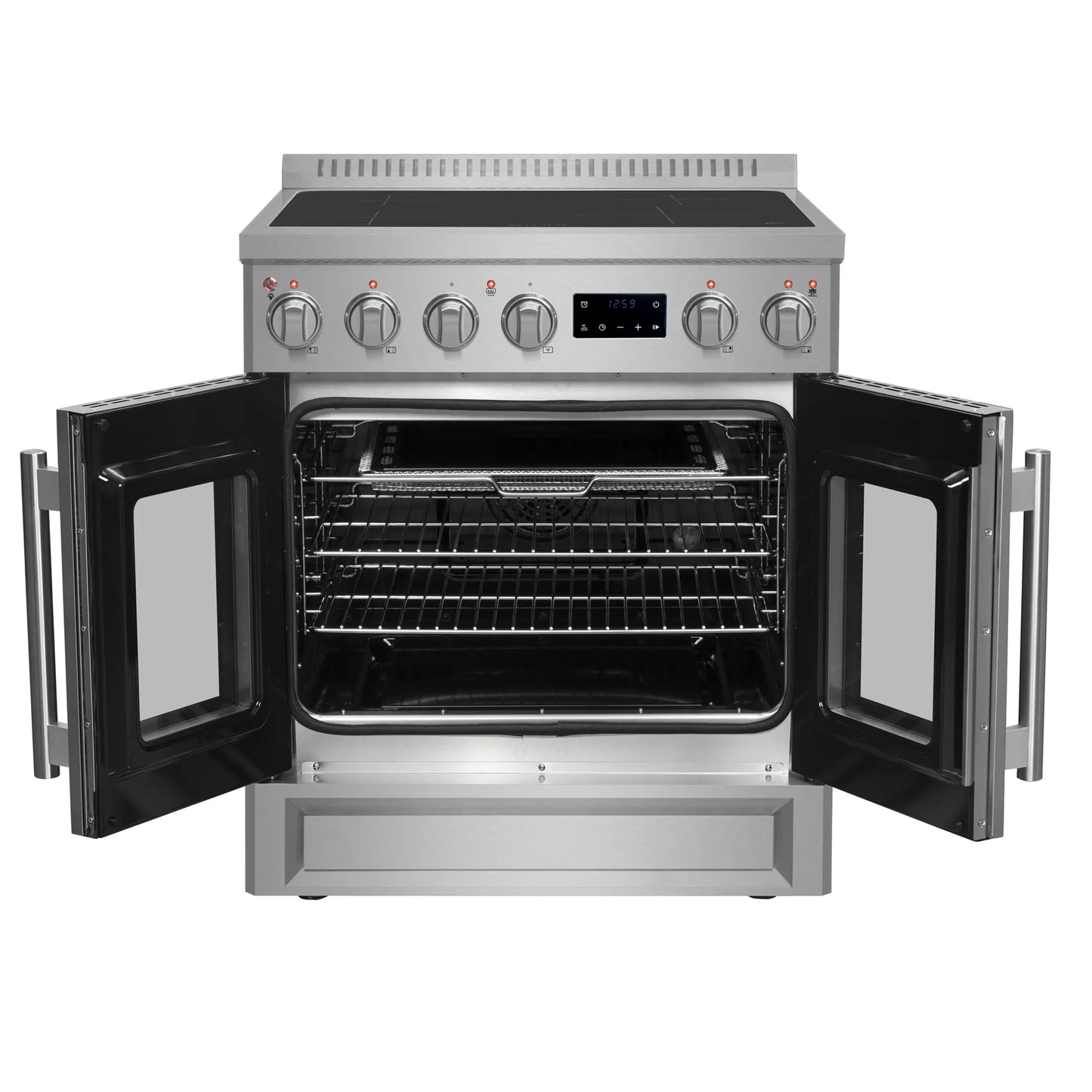 Forno Torino 30 Inch French Door Induction Range with Air Fryer and True Convection Oven FORNO