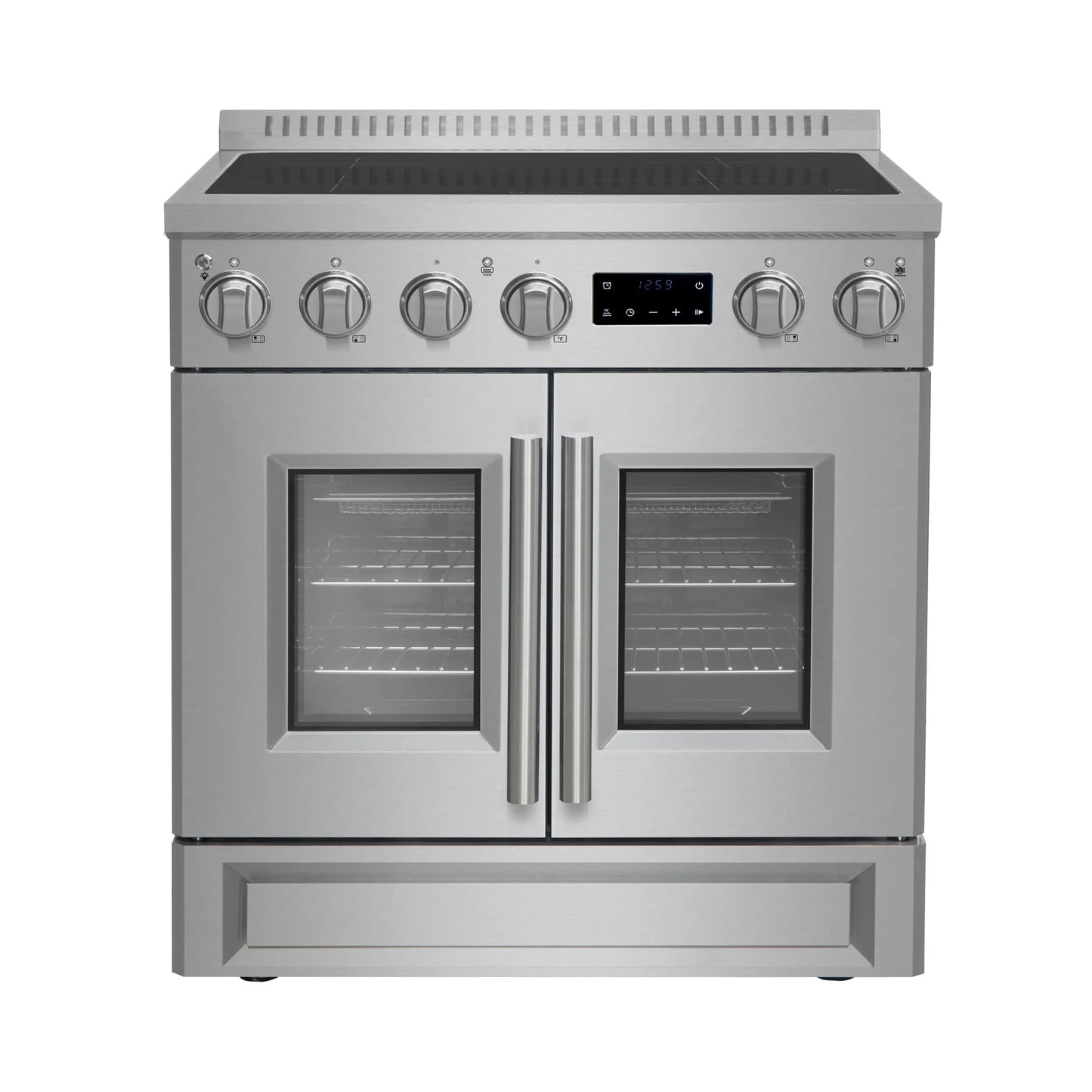 Forno Torino 30 Inch French Door Induction Range with Air Fryer and True Convection Oven FORNO