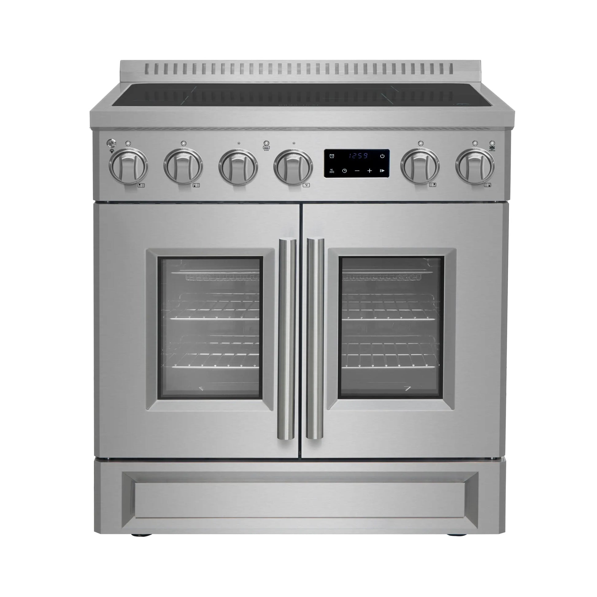 Forno Torino 30 Inch French Door Induction Range with Air Fryer and True Convection Oven FORNO