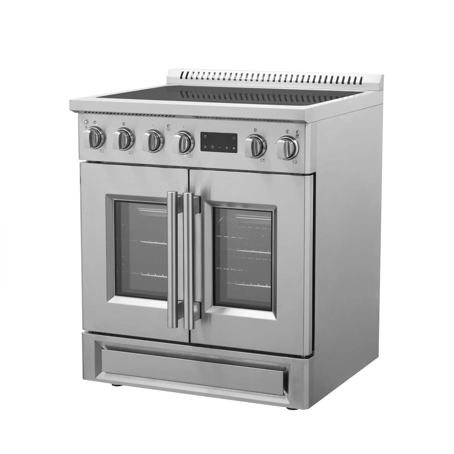 Forno Torino 30 Inch French Door Induction Range with Air Fryer and True Convection Oven FORNO