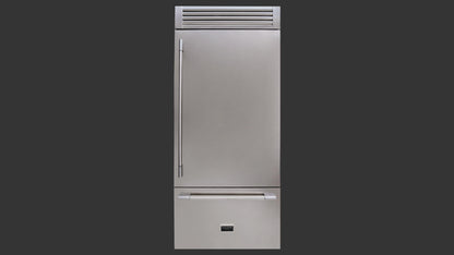 Fulgor Milano 700 Series 36 in. 18.5 Cu. Ft. Stainless Steel Counter Depth Bottom Freezer Refrigerator