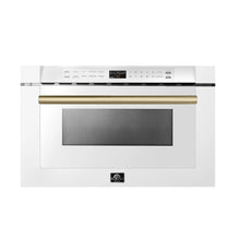 Forno Capoliveri Espresso 24-Inch Microwave Drawer, White, 1.2 cu.ft, 1500 Watts, Built-In, Touch Control LCD Display, Auto-Touch Open/Close FORNO