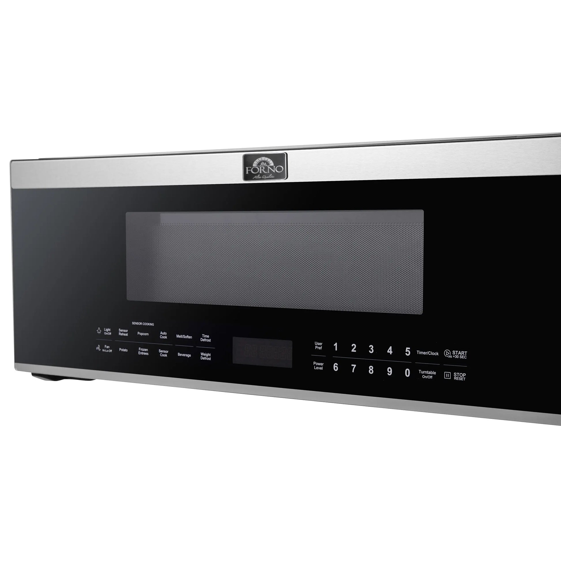 Forno Padula Over the Range Microwave, 30-Inch 1.2 cu.ft., Stainless Steel, 400 CFM, Sensor Cook FORNO