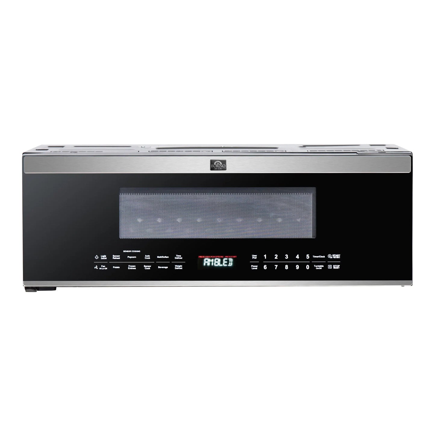 Forno Padula Over the Range Microwave, 30-Inch 1.2 cu.ft., Stainless Steel, 400 CFM, Sensor Cook FORNO