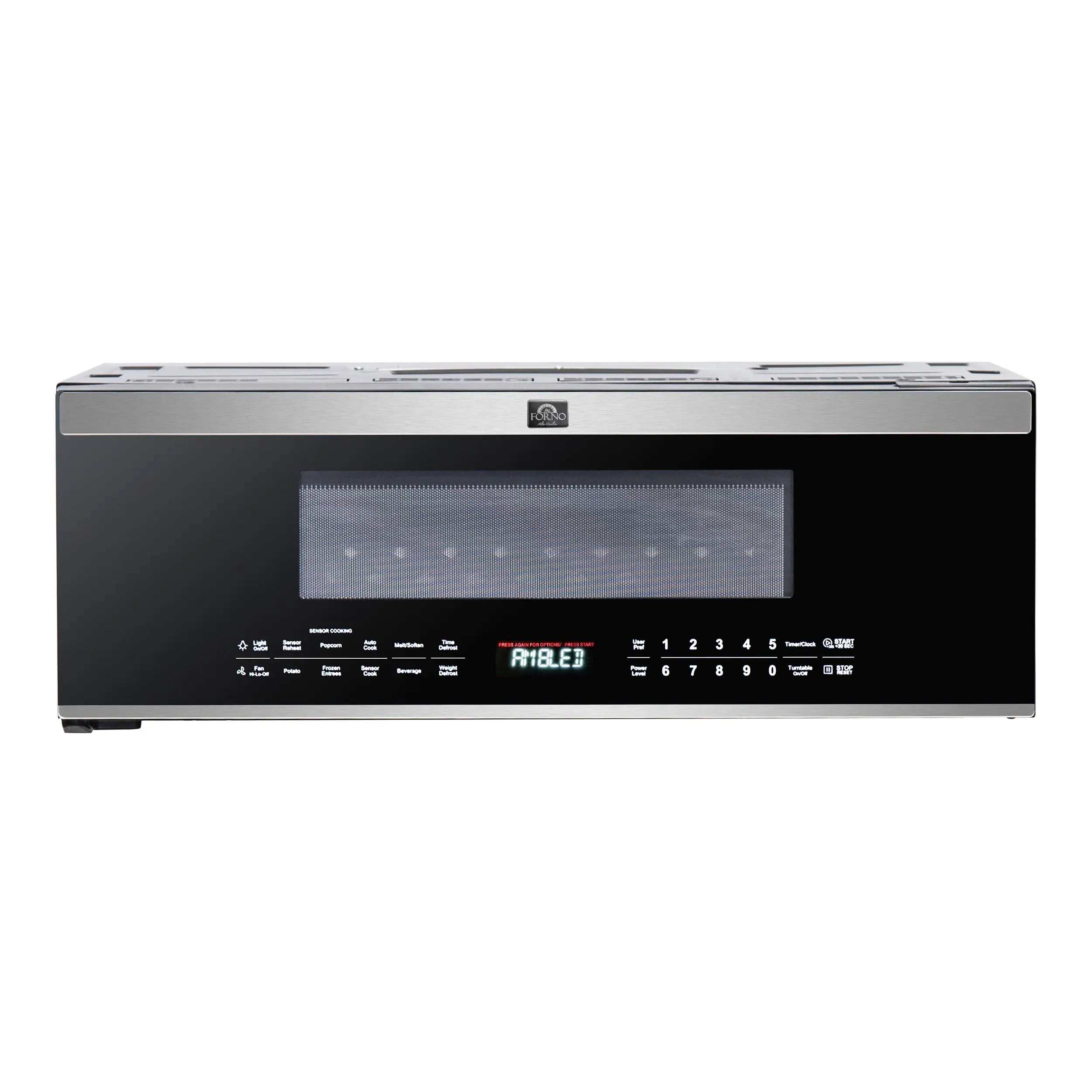 Forno Padula Over the Range Microwave, 30-Inch 1.2 cu.ft., Stainless Steel, 400 CFM, Sensor Cook FORNO