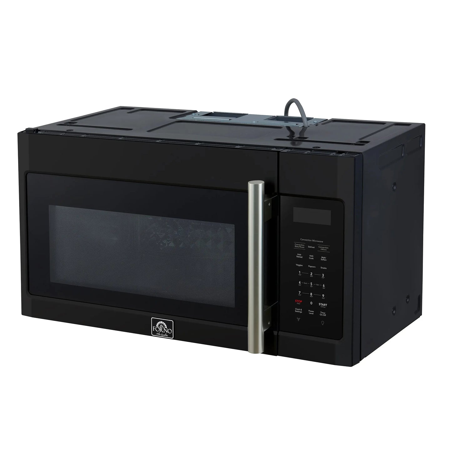 Forno Fornace 30-Inch Over the Range Convection Microwave, Black – 1.5 cu.ft, 300 CFM Vent, Touch Control, LED Light FORNO