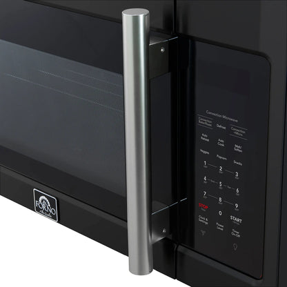 Forno Fornace 30-Inch Over the Range Convection Microwave, Black – 1.5 cu.ft, 300 CFM Vent, Touch Control, LED Light FORNO