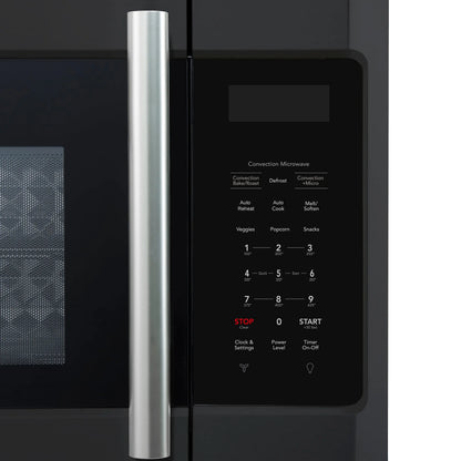 Forno Fornace 30-Inch Over the Range Convection Microwave, Black – 1.5 cu.ft, 300 CFM Vent, Touch Control, LED Light FORNO