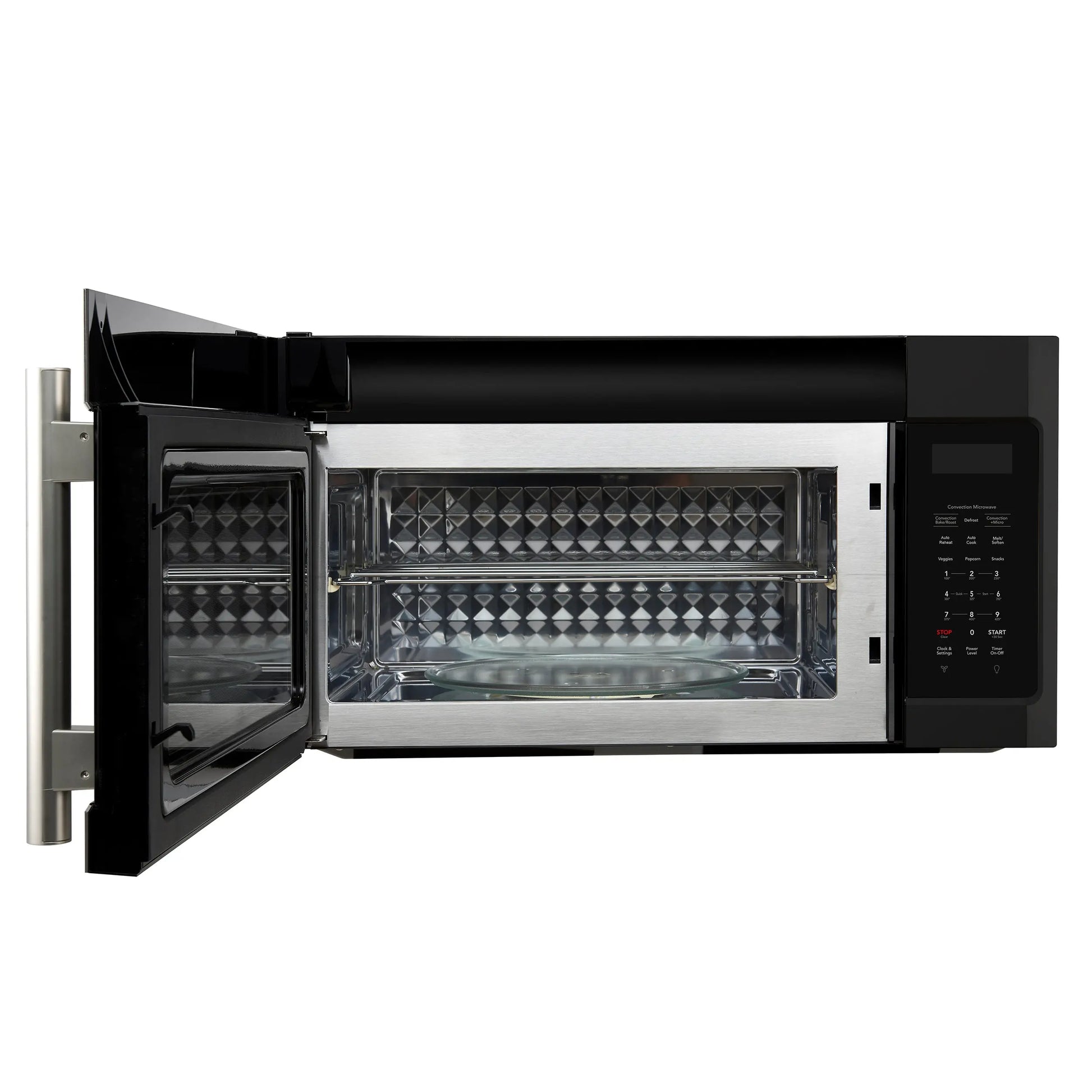 Forno Fornace 30-Inch Over the Range Convection Microwave, Black – 1.5 cu.ft, 300 CFM Vent, Touch Control, LED Light FORNO
