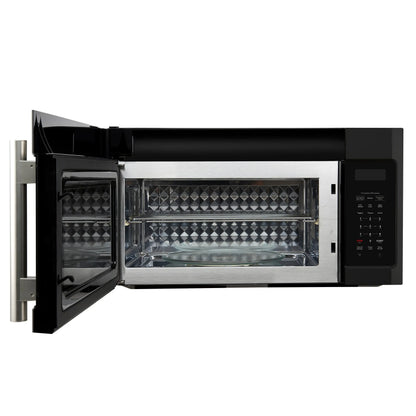 Forno Fornace 30-Inch Over the Range Convection Microwave, Black – 1.5 cu.ft, 300 CFM Vent, Touch Control, LED Light FORNO