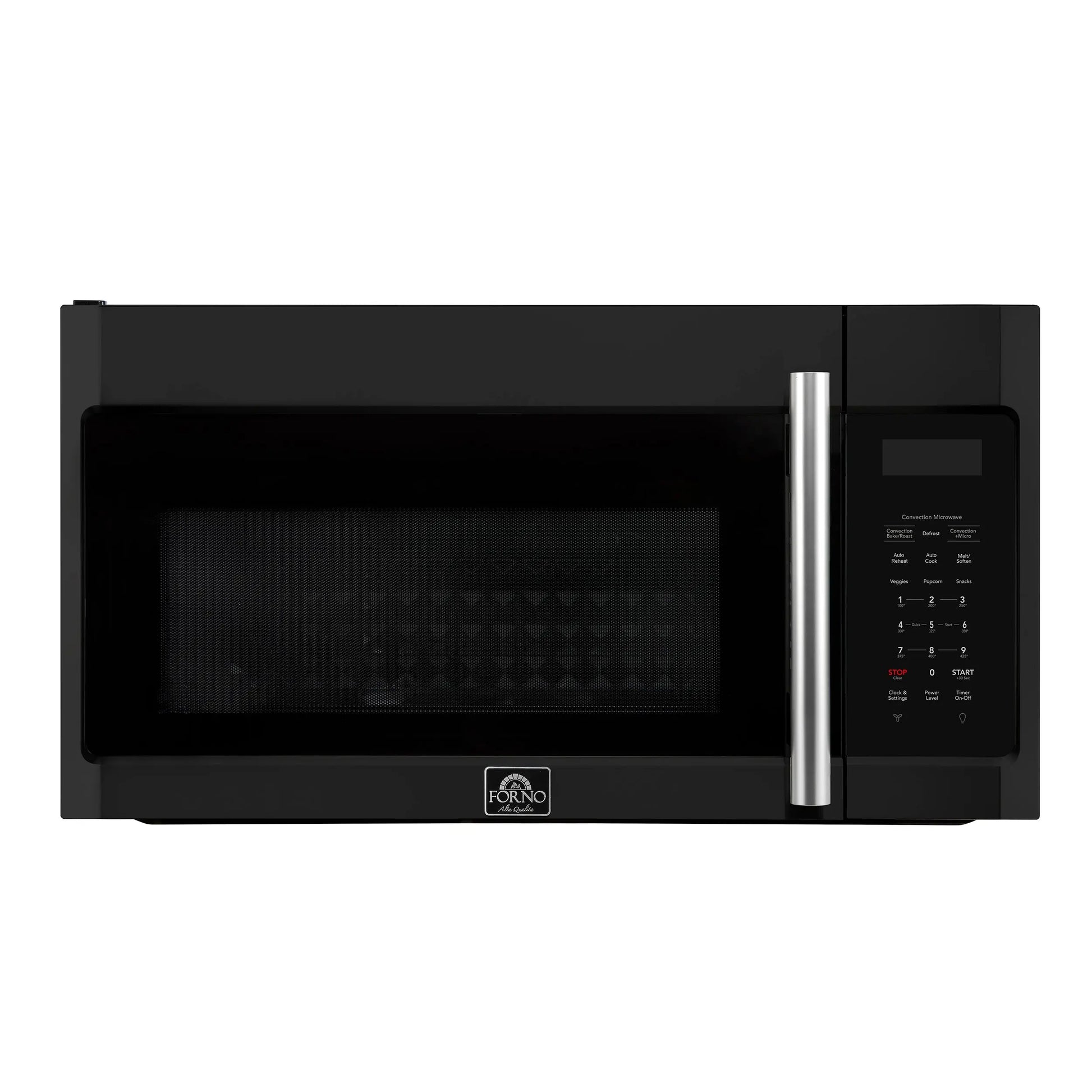 Forno Fornace 30-Inch Over the Range Convection Microwave, Black – 1.5 cu.ft, 300 CFM Vent, Touch Control, LED Light FORNO