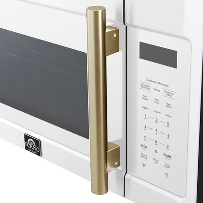 Forno Fornace 30-Inch Over the Range Convection Microwave, White – 1.5 cu.ft, 300 CFM Vent, Touch Control, LED Light FORNO