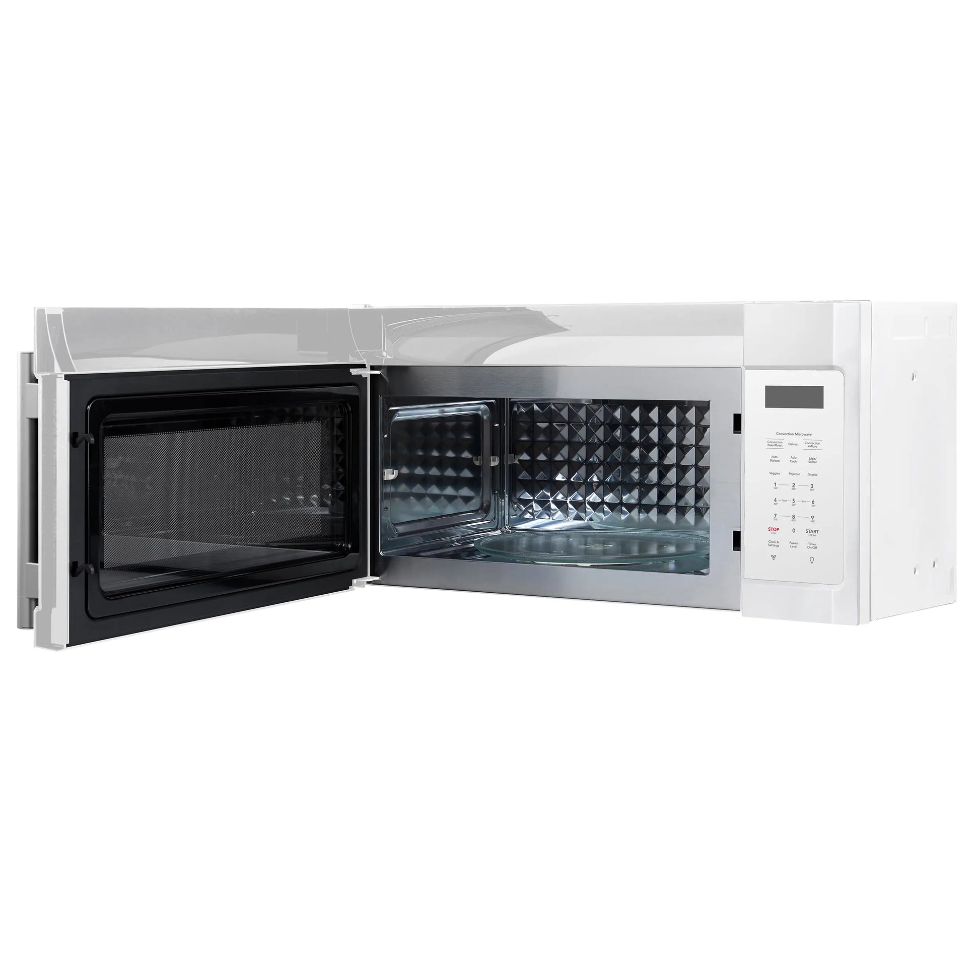 Forno Fornace 30-Inch Over the Range Convection Microwave, White – 1.5 cu.ft, 300 CFM Vent, Touch Control, LED Light FORNO