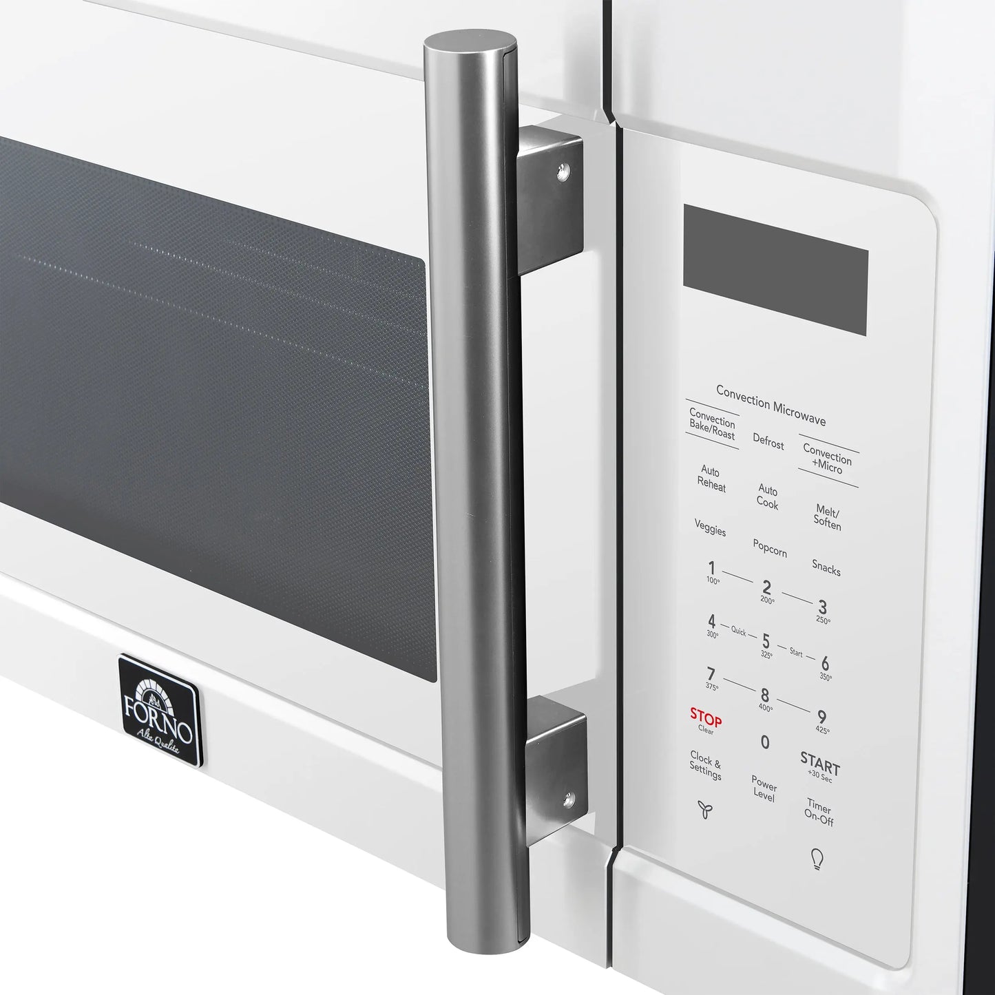 Forno Fornace 30-Inch Over the Range Convection Microwave, White – 1.5 cu.ft, 300 CFM Vent, Touch Control, LED Light FORNO