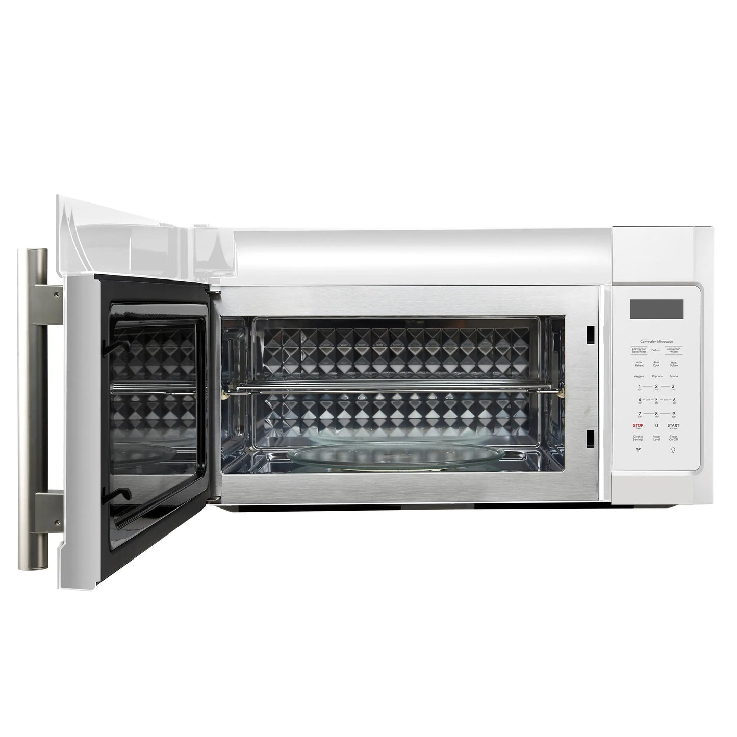 Forno Fornace 30-Inch Over the Range Convection Microwave, White – 1.5 cu.ft, 300 CFM Vent, Touch Control, LED Light FORNO