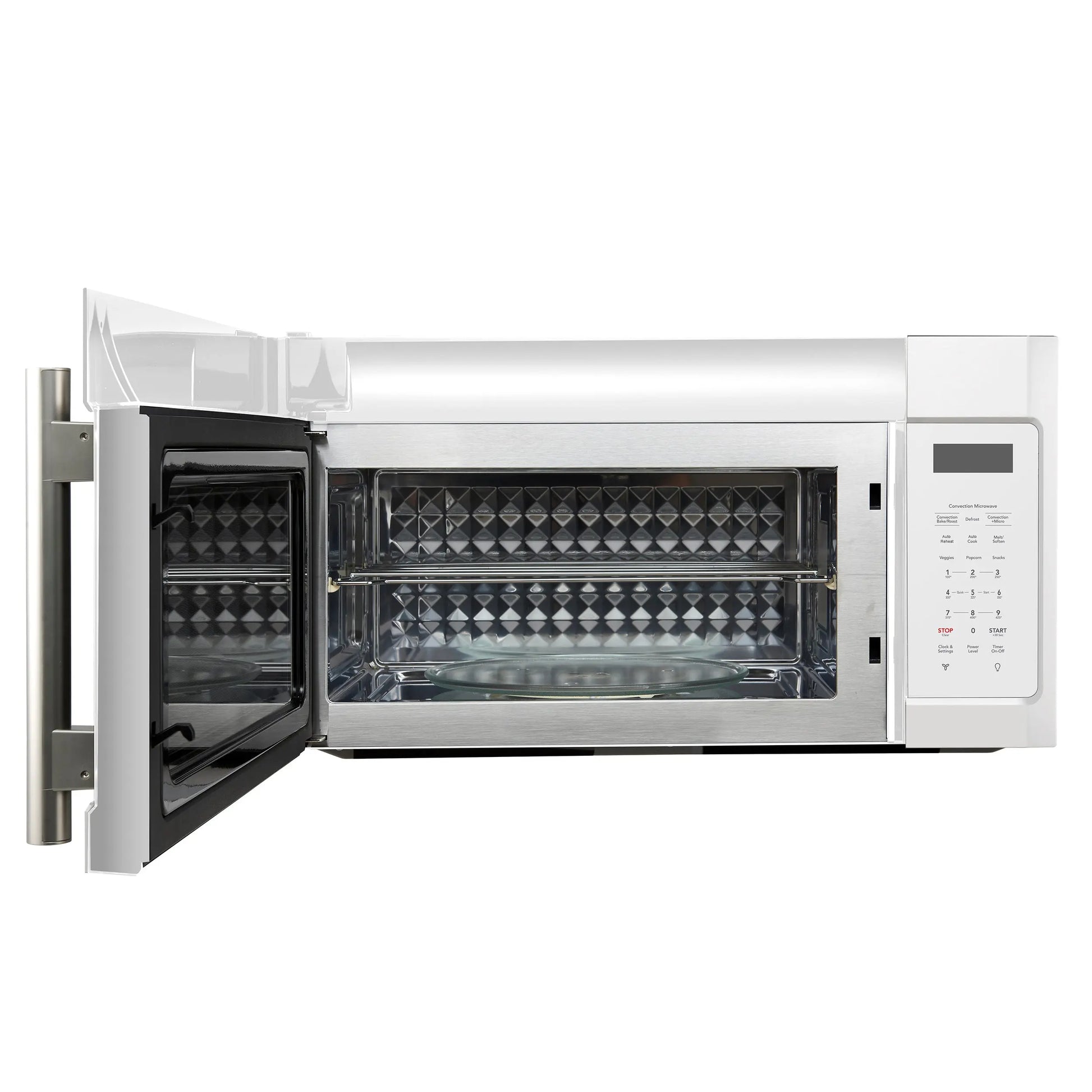 Forno Fornace 30-Inch Over the Range Convection Microwave, White – 1.5 cu.ft, 300 CFM Vent, Touch Control, LED Light FORNO