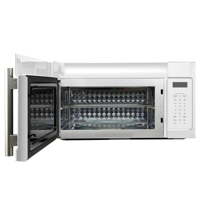 Forno Fornace 30-Inch Over the Range Convection Microwave, White – 1.5 cu.ft, 300 CFM Vent, Touch Control, LED Light FORNO