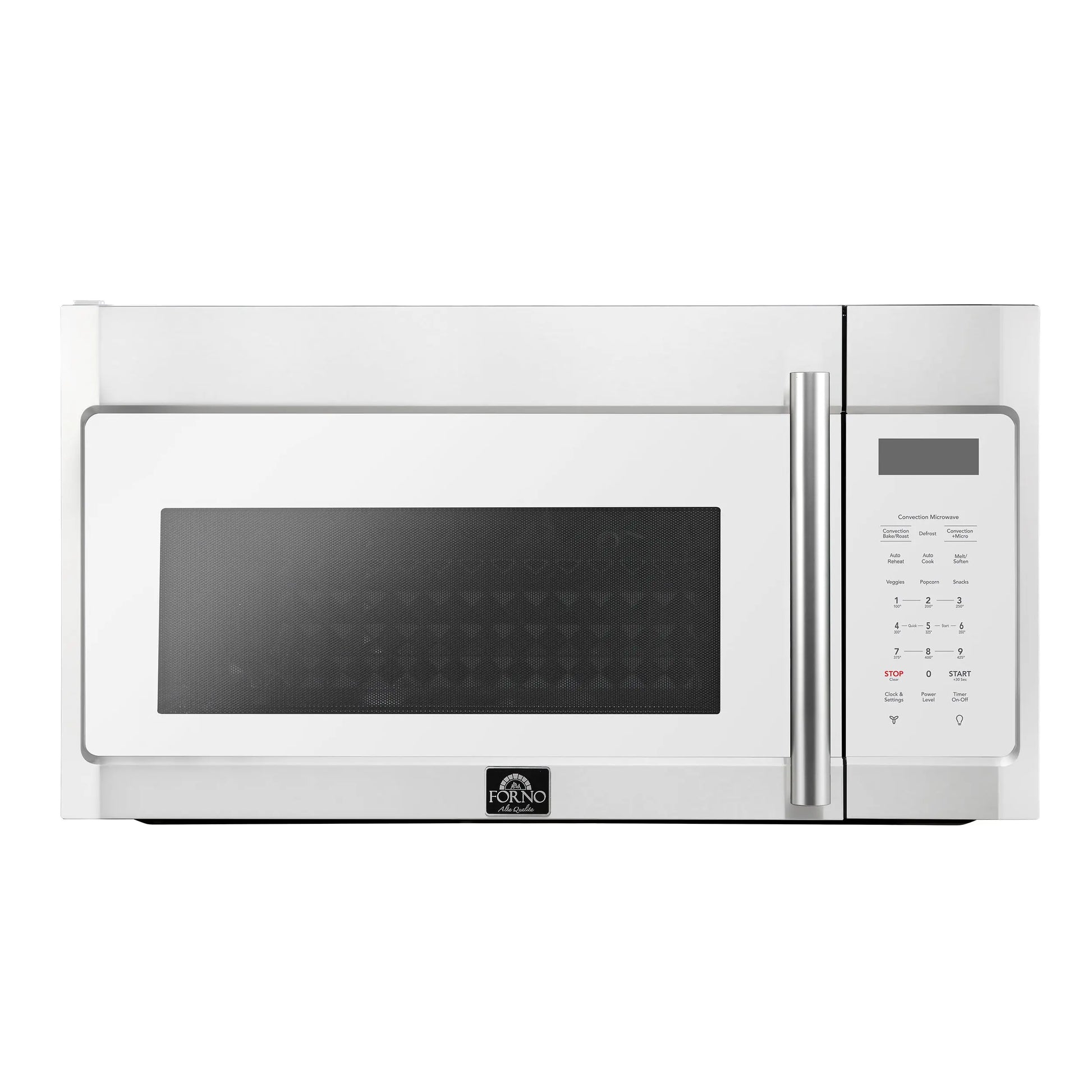 Forno Fornace 30-Inch Over the Range Convection Microwave, White – 1.5 cu.ft, 300 CFM Vent, Touch Control, LED Light FORNO