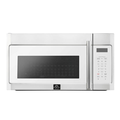 Forno Fornace 30-Inch Over the Range Convection Microwave, White – 1.5 cu.ft, 300 CFM Vent, Touch Control, LED Light FORNO