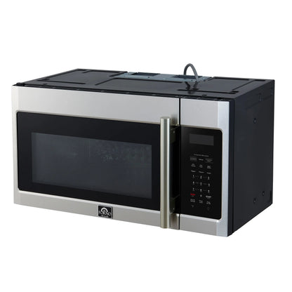 Forno Fornace 30-Inch Over the Range Convection Microwave, Stainless Steel – 1.5 cu.ft, 300 CFM Vent, Touch Control, LED Light FORNO