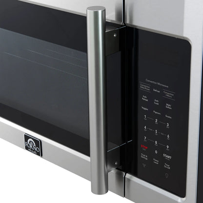 Forno Fornace 30-Inch Over the Range Convection Microwave, Stainless Steel – 1.5 cu.ft, 300 CFM Vent, Touch Control, LED Light FORNO