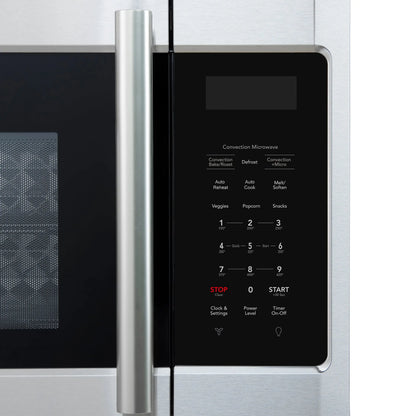 Forno Fornace 30-Inch Over the Range Convection Microwave, Stainless Steel – 1.5 cu.ft, 300 CFM Vent, Touch Control, LED Light FORNO