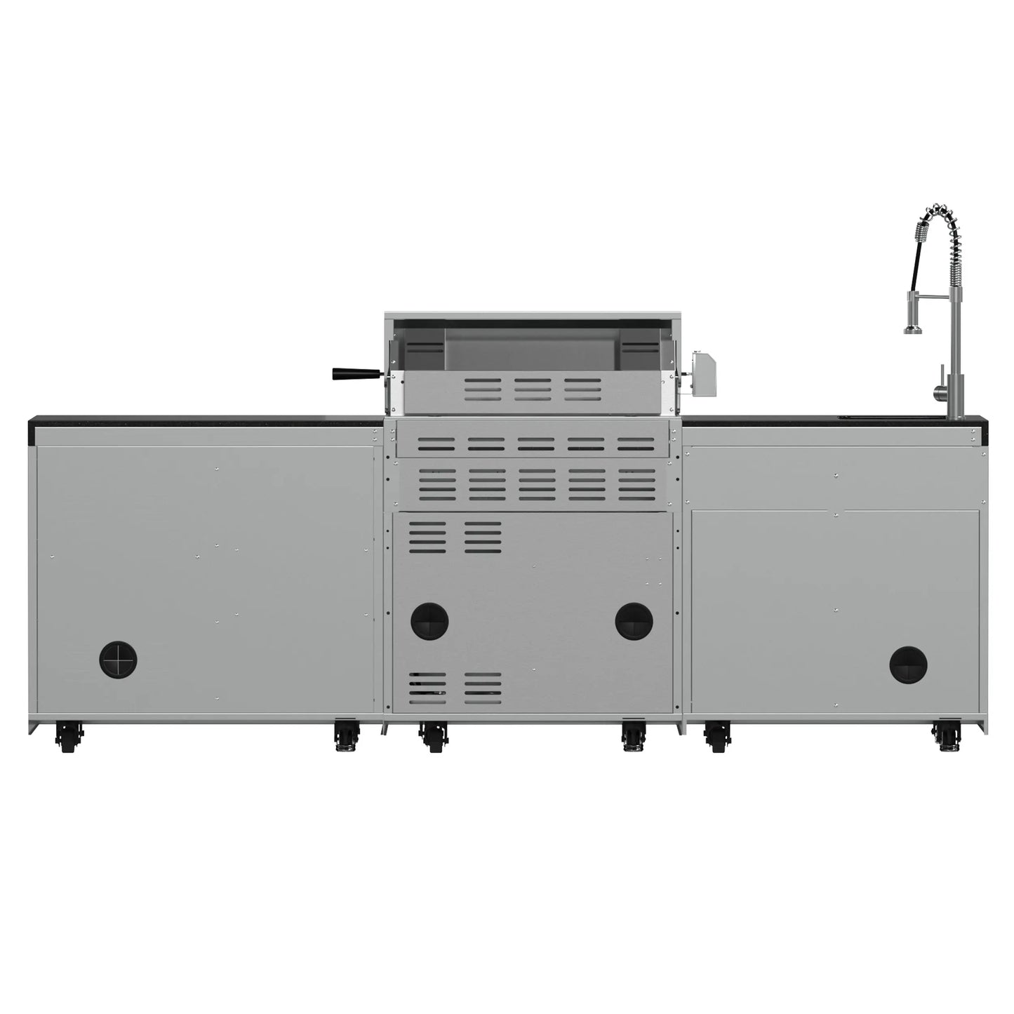 FORNO Bulnes 30-Inch BBQ, 60,000 BTU, 3 Burners with Sear & Rotisserie Infrared Burners, Stainless Steel Outdoor Kitchen FORNO