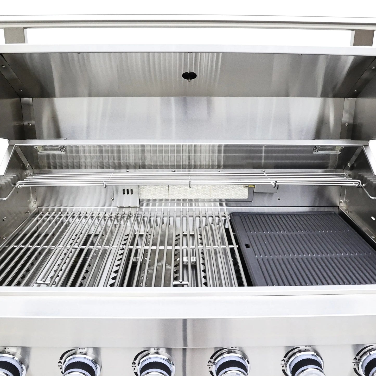 FORNO Bulnes 40-Inch BBQ, 95,000 BTU, 5 Burners, Sear & Rotisserie Infrared with Side Burner, Stainless Steel Outdoor Kitchen FORNO