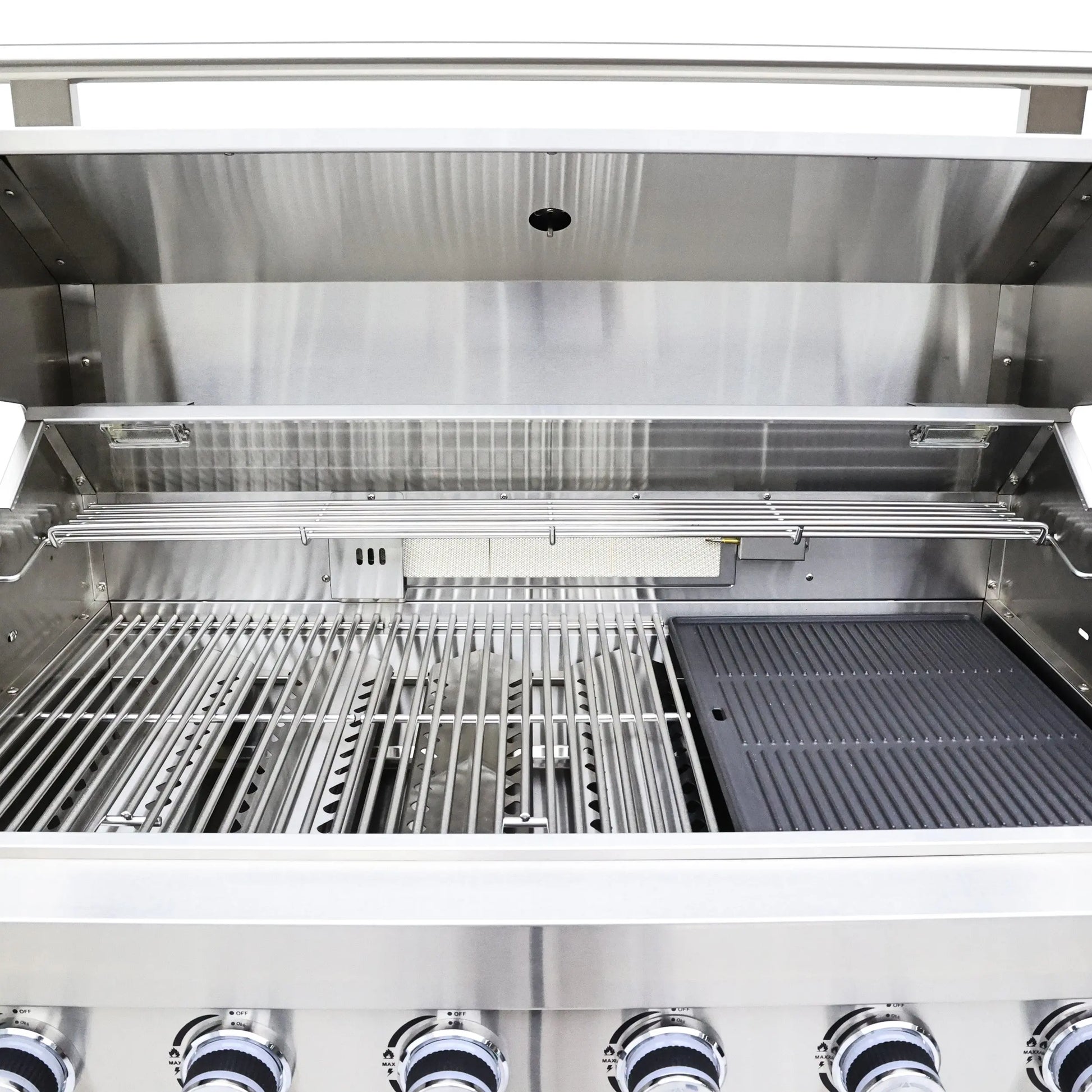 FORNO Bulnes 40-Inch BBQ, 95,000 BTU, 5 Burners, Sear & Rotisserie Infrared with Side Burner, Stainless Steel Outdoor Kitchen FORNO