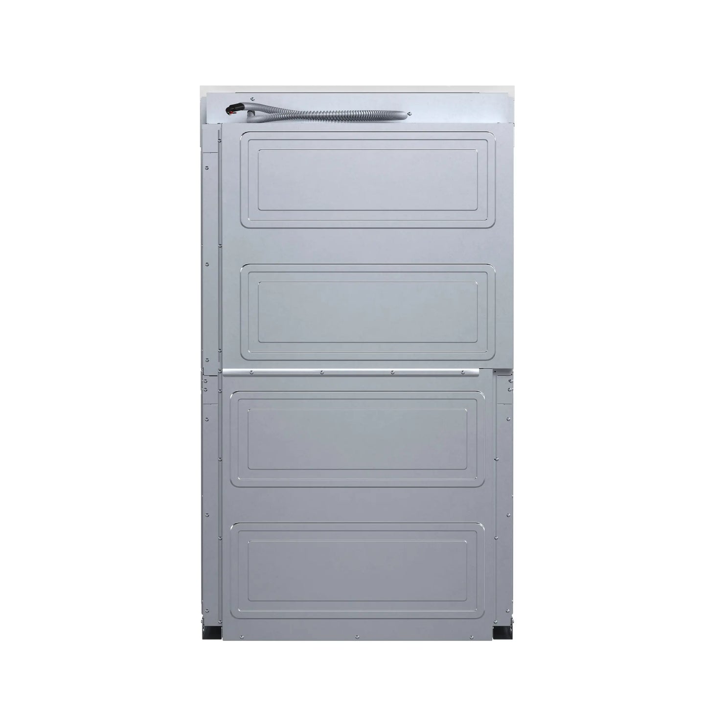 Forno Asti 30-Inch Double Electric Wall Oven with Upper French Doors in White & Antique Brass, 7.36 cu. ft. FORNO