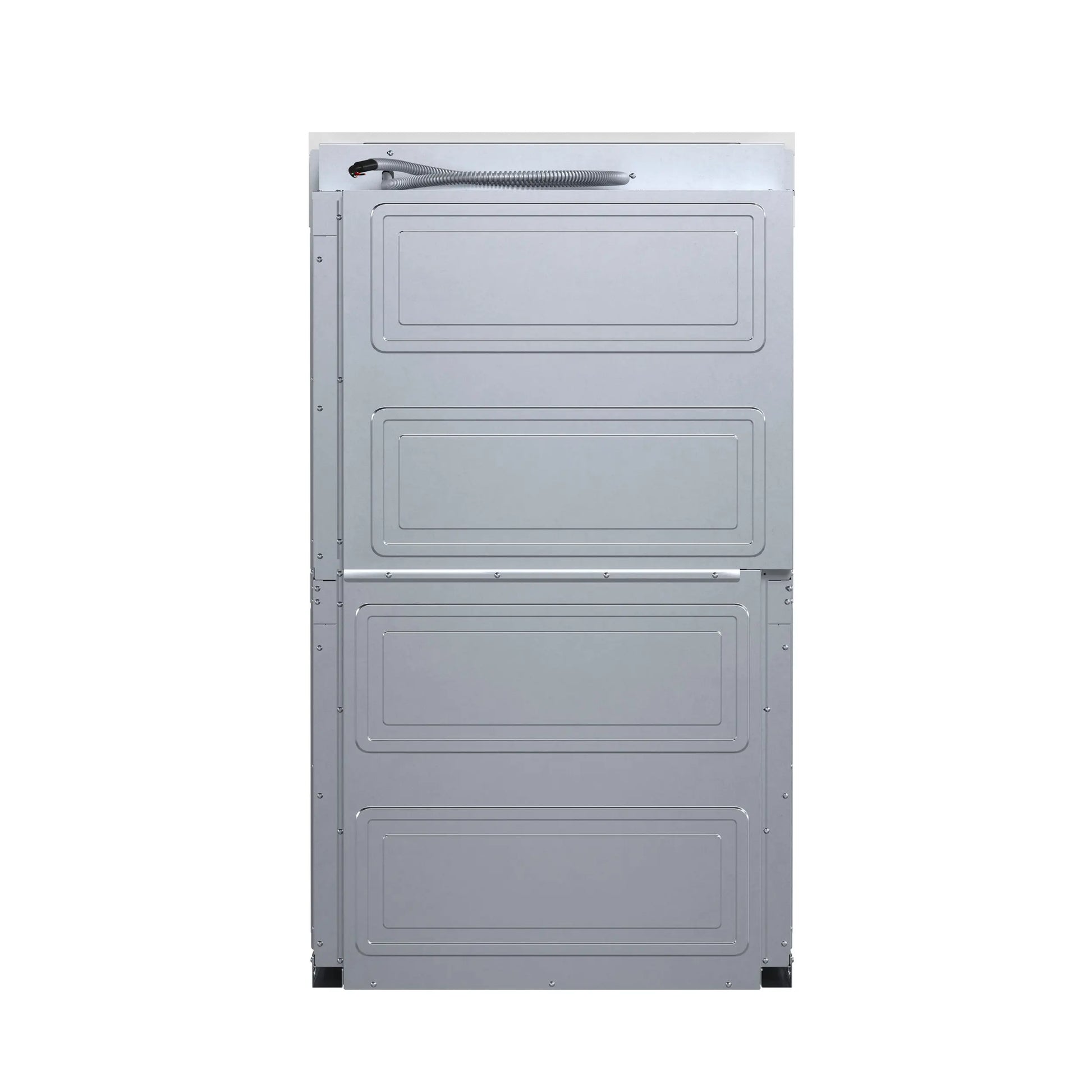 Forno Asti 30-Inch Double Electric Wall Oven with Upper French Doors in White & Antique Brass, 7.36 cu. ft. FORNO