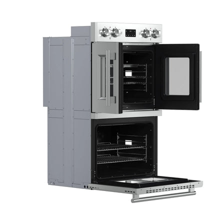 Forno Asti 30-Inch Double Electric Wall Oven with Upper French Doors in Stainless Steel, 7.36 cu. ft. FORNO