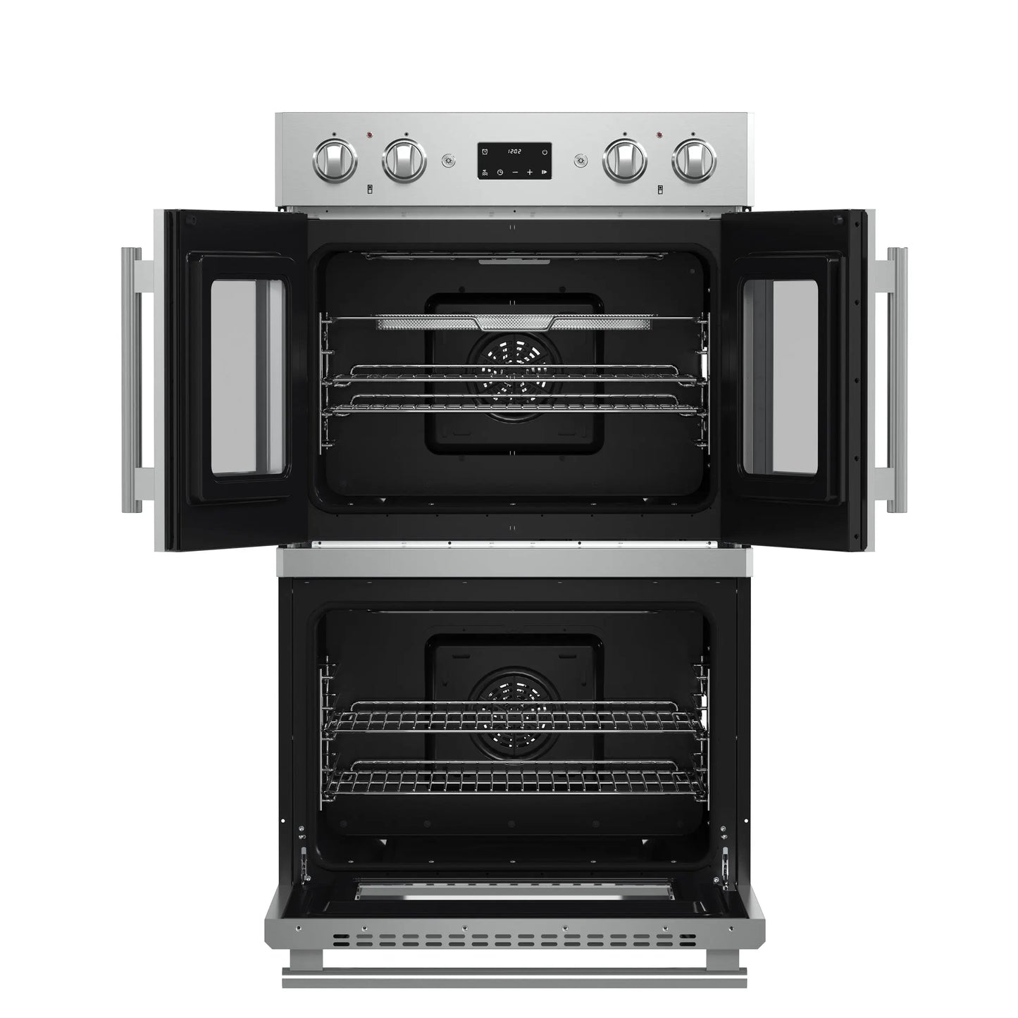 Forno Asti 30-Inch Double Electric Wall Oven with Upper French Doors in Stainless Steel, 7.36 cu. ft. FORNO