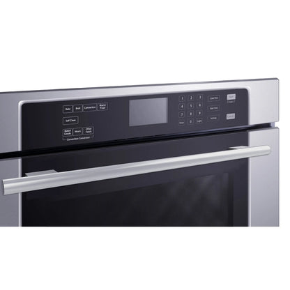 Forno Villarosa 30-Inch Electric Wall Oven, Stainless Steel, 5.0 cu.ft Capacity, Air Fry, Steam Cleaning, Glass Touch Controls FORNO