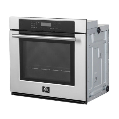 Forno Villarosa 30-Inch Electric Wall Oven, Stainless Steel, 5.0 cu.ft Capacity, Air Fry, Steam Cleaning, Glass Touch Controls FORNO